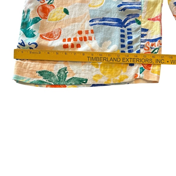 Sonoma Women’s Oversized Plus Size 1X Wide Leg Cropped Linen Blend Pants Pull On - Picture 10 of 10